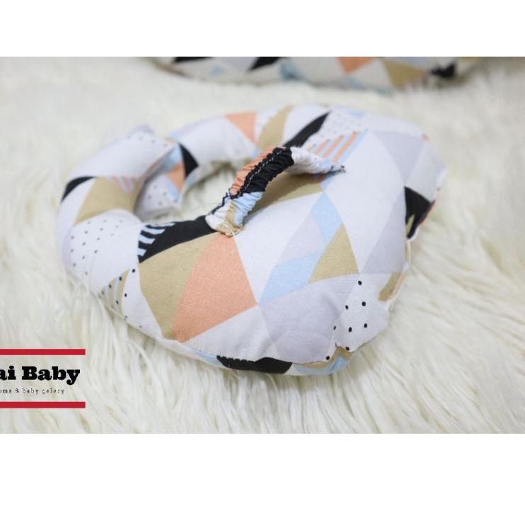 2In1 Sofa Bayi Multifungsi Katun Jepang Original Free Bantal Dot Dan Tas Bayi "Blk. 348739