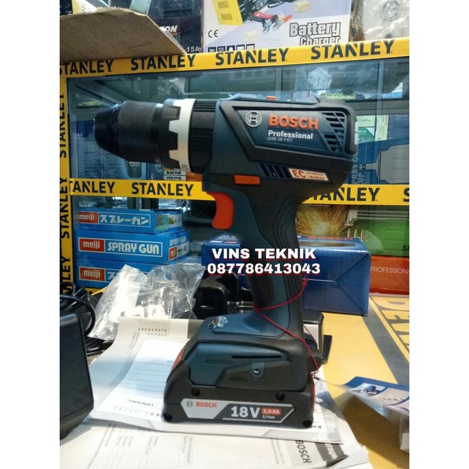 Bosch Gsb18V-Ec Mesin Bor Baterai Cordless Bosch Gsb 18 V-Ec Set Termurah