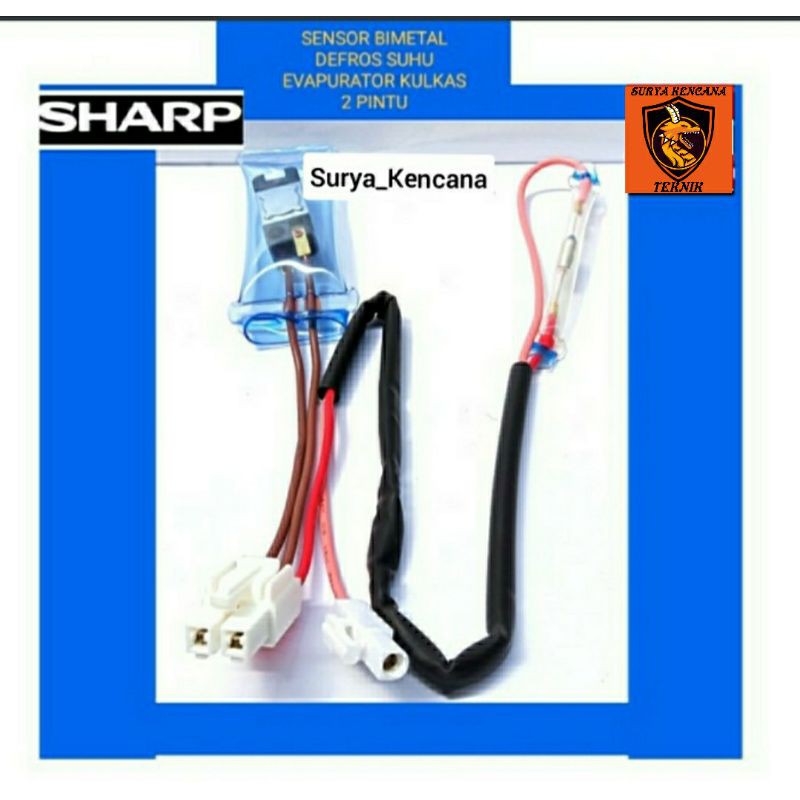 sensor bimetal defrost suhu thermo fuse kulkas 2 pintu sharp