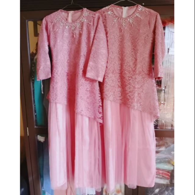 Gamis brukat couple ibu dan anak ld 110