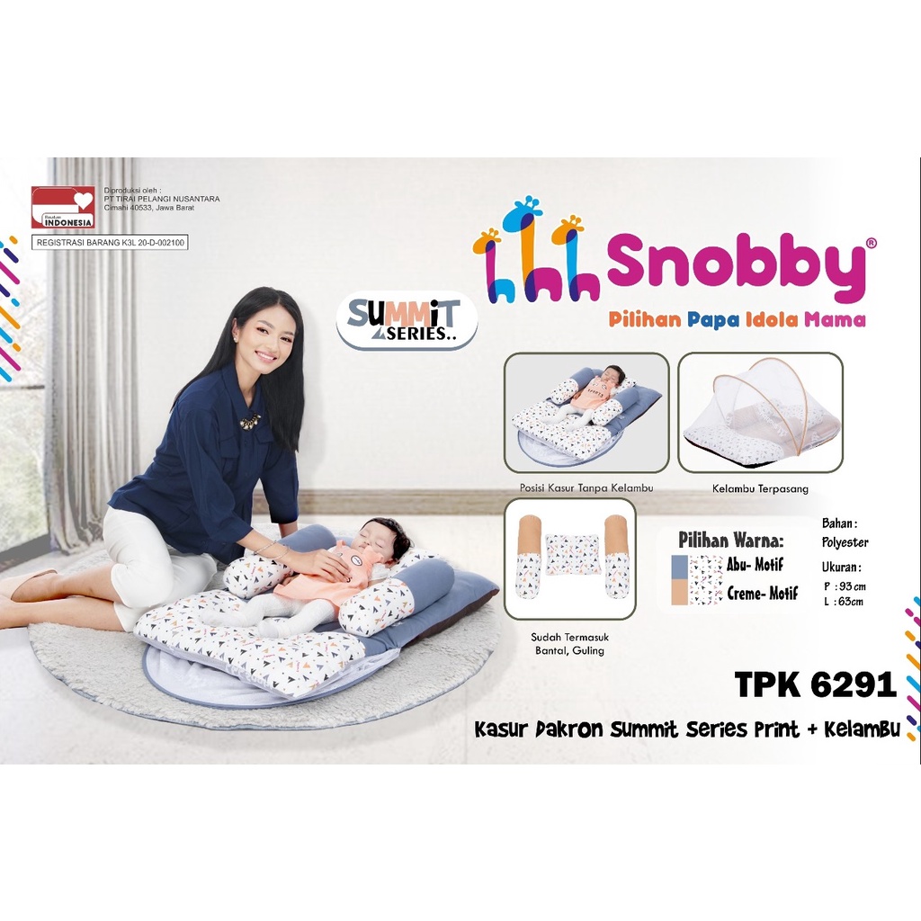 [2 kg] Snobby Kasur Lipat Bayi Dakron + Kelambu Summit Series - TPK 6291