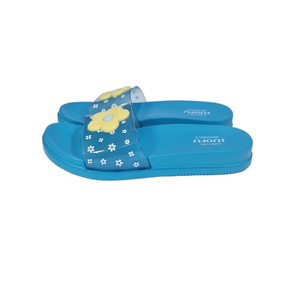 LUOFU ORIGINAL jelly sandal anak cewek karet import sendal selop E7159TF-E117