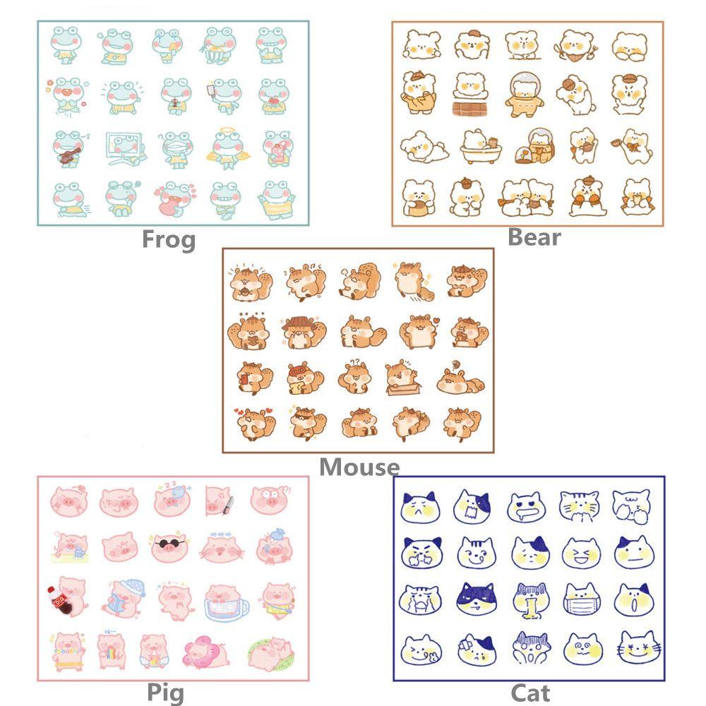 Populer 40pcs/lot Cute Kawaii Scrapbooking Diary Dekorasi Memo Pads Sticky Notes Kotak Kalender Sticker Label