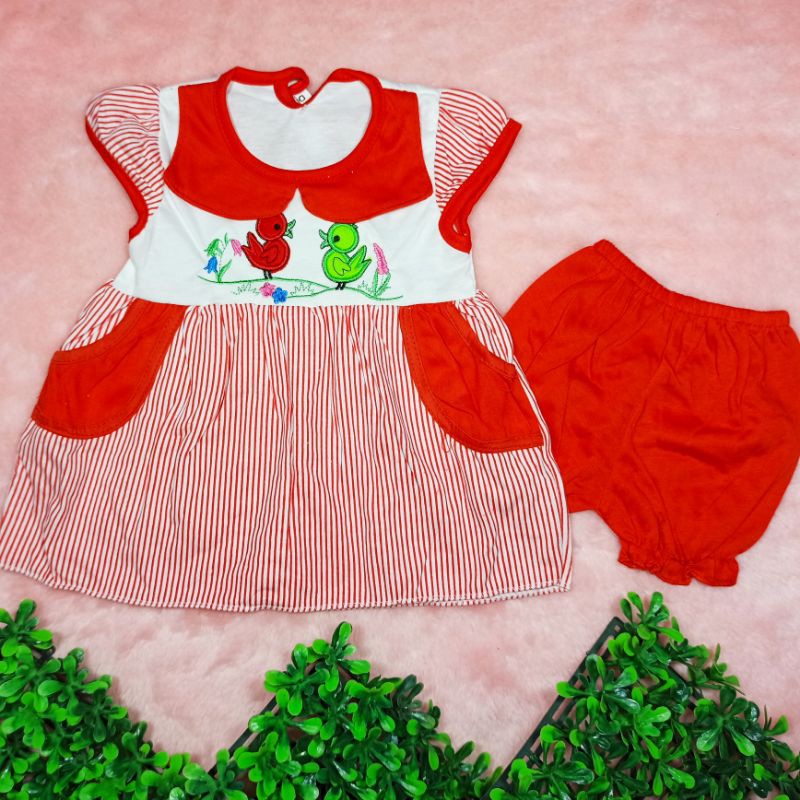 Ss#1007 Pakaian Anak Perempuan size 2-10bulan / Dress Bayi Lucu / Baju Anak Cewek / Setelan Bayi