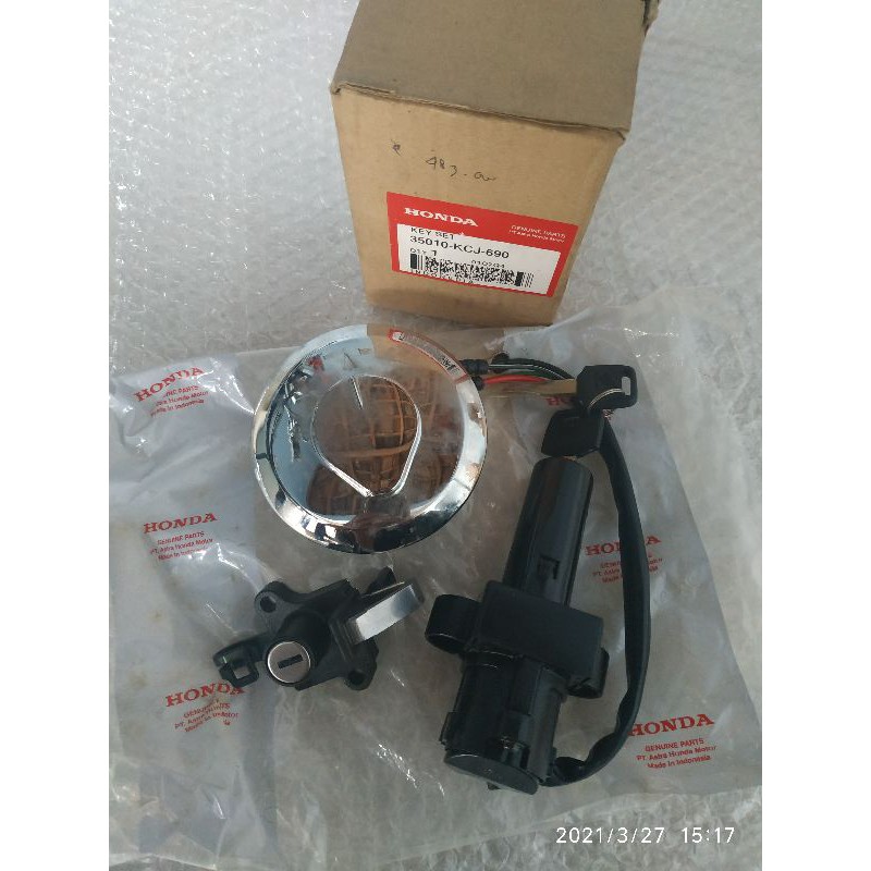 kunci kontak set Honda Tiger 2000 lama lawas tilas tilam tiger2000 keyset key set original asli NOS