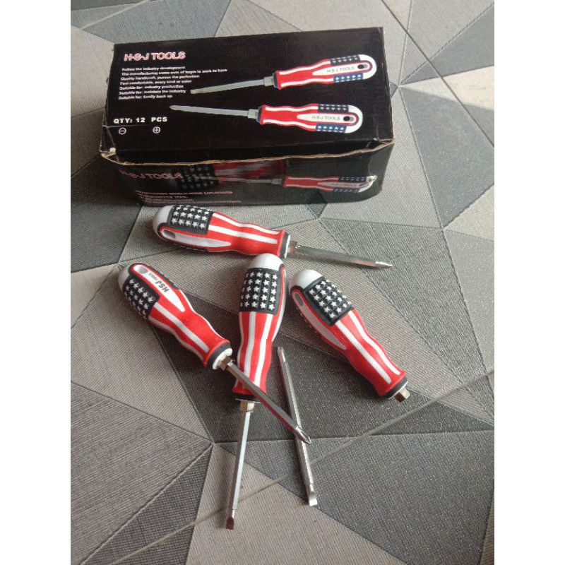 Obeng Plus minus bunga 6 inchi