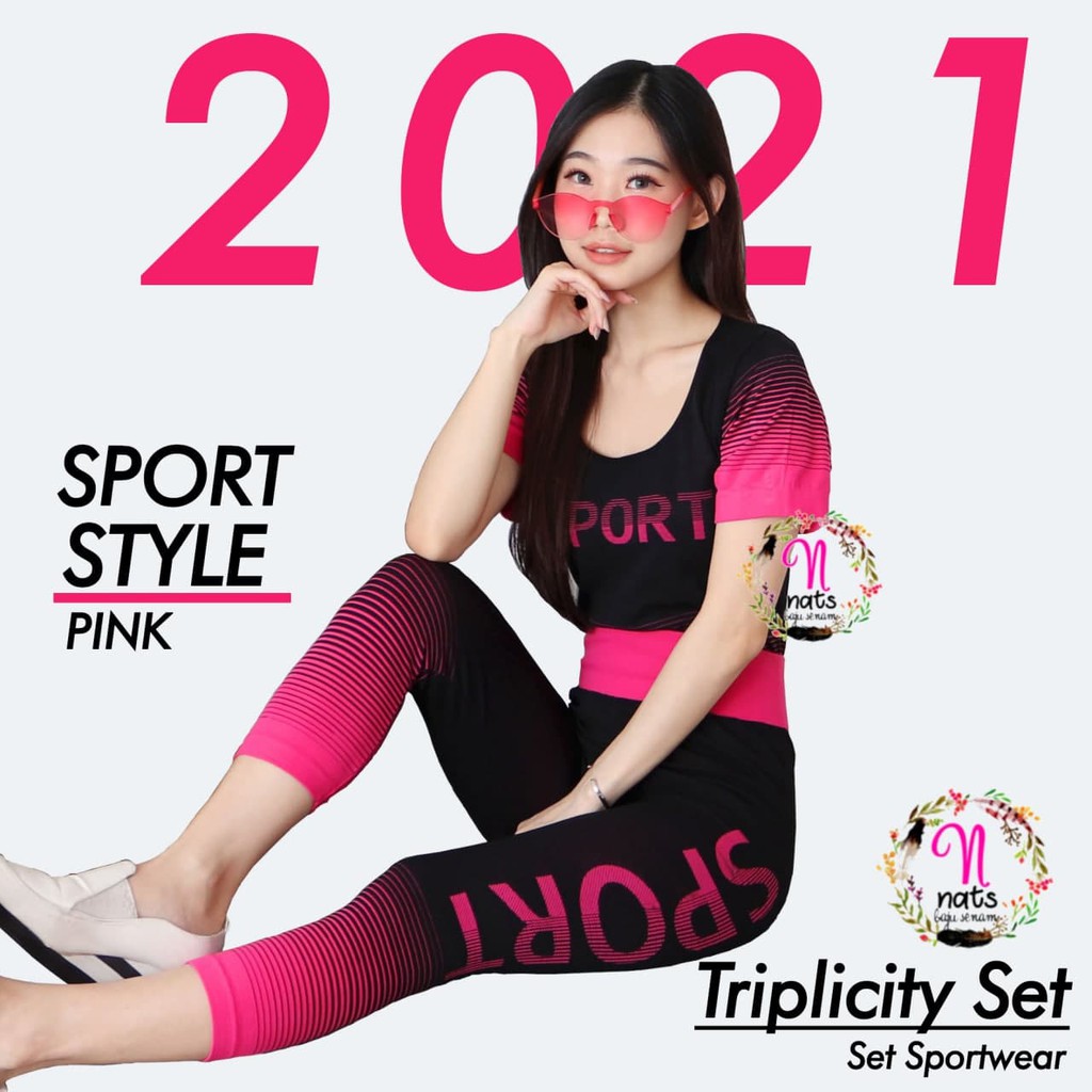 Setelan baju olahraga wanita olahraga Yoga Fitness