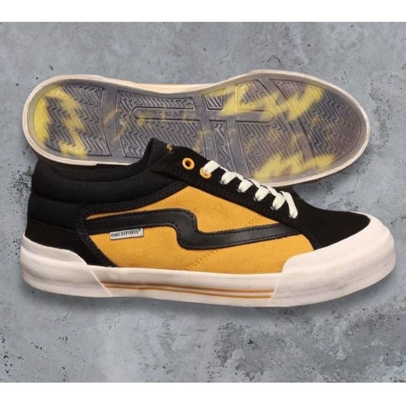 Sepatu Patrobas X Onic, yellow black LIMITED EDITION / Sepatu Sneakers keren pria