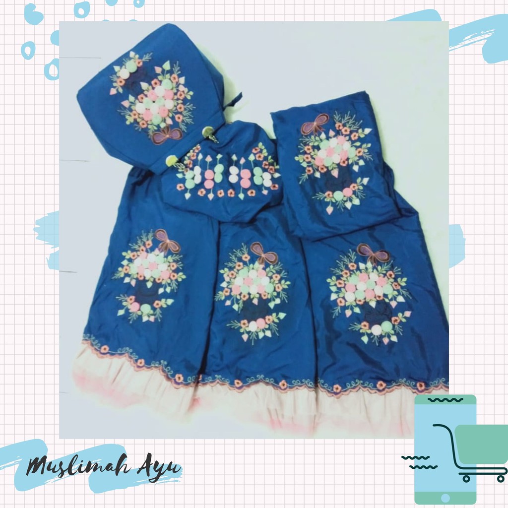 [FREE TAS BEHEL] - MUKENAH BORDIR BUKET - MUKENAH BORDIR TILE - MUKENAH BORDIR MURAH -MUKENAH DEWASA