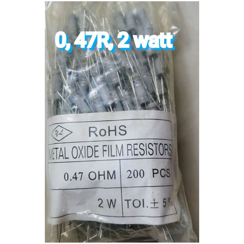 1 .pcs, RESISTOR, 0,47, ohm, 2 WAT