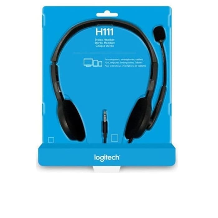 Logitech H111 Stereo Headset With Mic Headphone Earphone