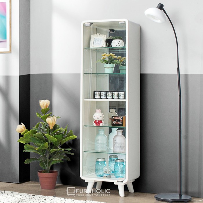 [RESTOCK] iFurnholic Maxiature Cabinet - Furniture Rak Pintu Kaca - Lemari Kaca - Ivory