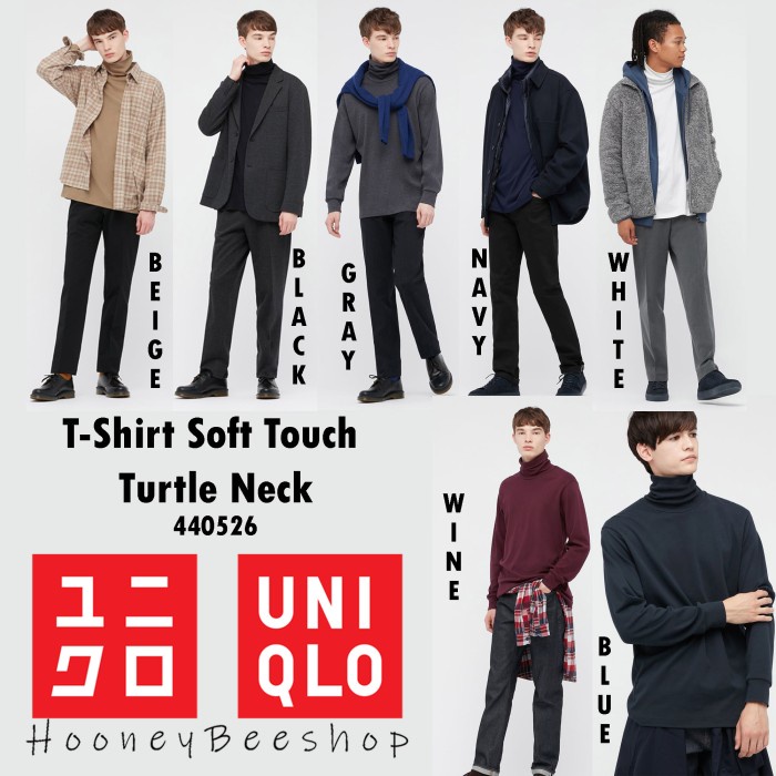 ORIGINAL UNIQLO - BAJU PRIA PULLOVER SOFT TOUCH TURTLE NECK UNIQLO