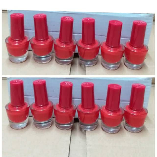 Lusinan / kutek merah + bening harga 12.pcs