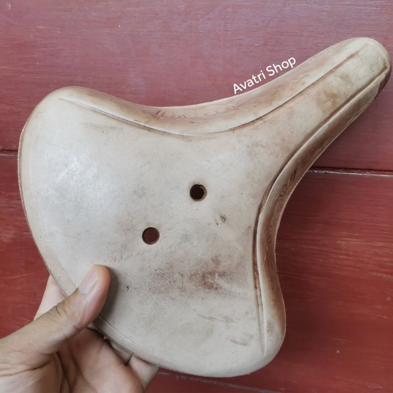 Kulit Asli Karkap Sadel Sepeda Onthel Ontel Onta Dames Gazelle Raleigh Hartogs Teha Hercules Valuas