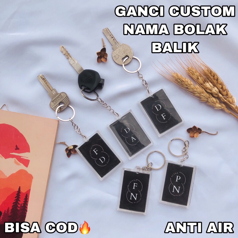 Gantungan Kunci Motor Mobil Custom Nama Akrilik