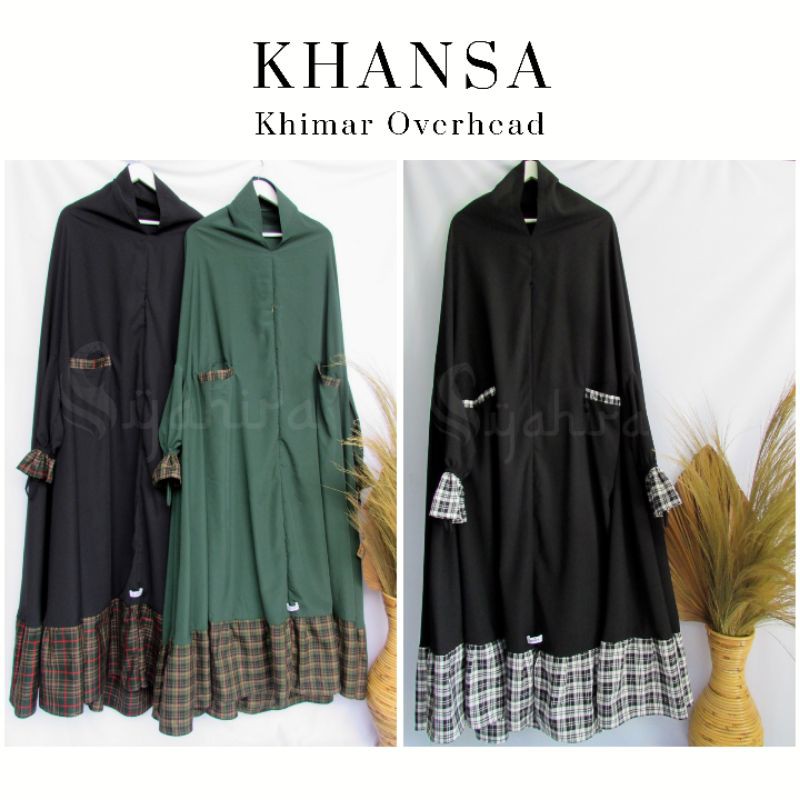Khansa Khimar Overhead Kombi kotak / Floor / Long / Round Khimar