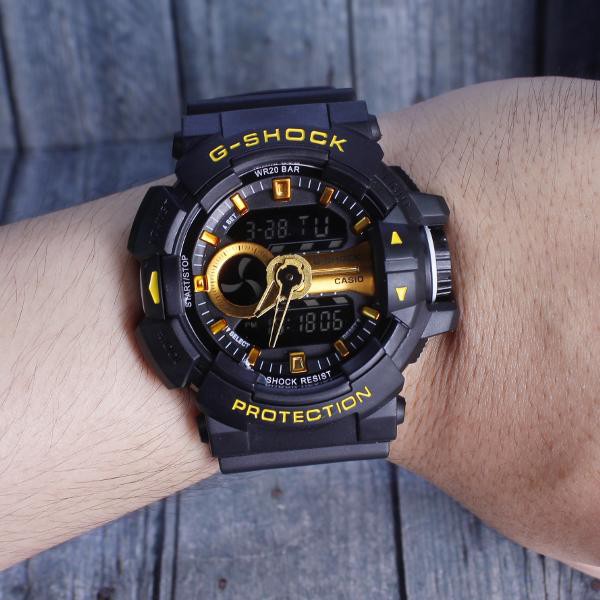 TERMURAH  PALING LAKU ... Casio G-Shock Gmix GBA400 Black Gold Hitam Emas . Jam tangan Pria & anak