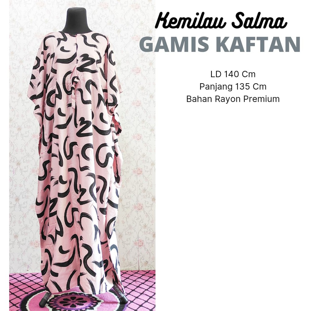 Baju Gamis Jumbo LD 140, Kaftan Jumbo Bahan Rayon Premium LD 140 Busui Friendly, Fashion Wanita Musl