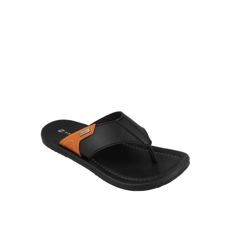 SANDAL JEPIT PAKALOLO PRIA ORIGINAL CASUAL KULIT ASLI HITAM PB36