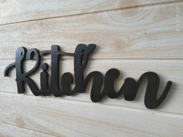 Tulisan Kitchen Huruf Kayu Hiasan Dinding Dapur