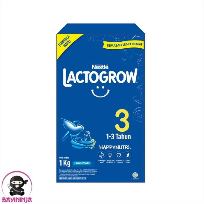 

LACTOGROW 3 Vanila Susu Box 1000 g 1 kg T-Ninjabayi 01
