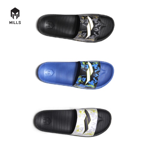 MILLS SANDAL VULCAN SLIDE - BLACK | OCEAN BLUE | WHITE