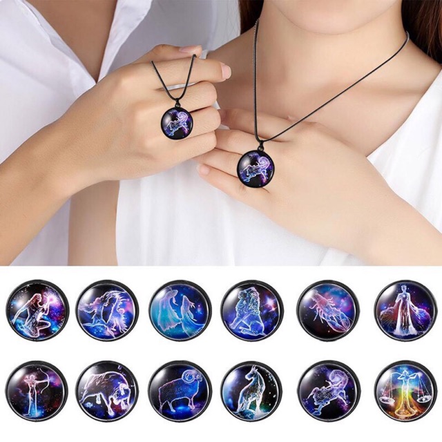 kalung konstelasi kalung zodiak pria wanita fashion import