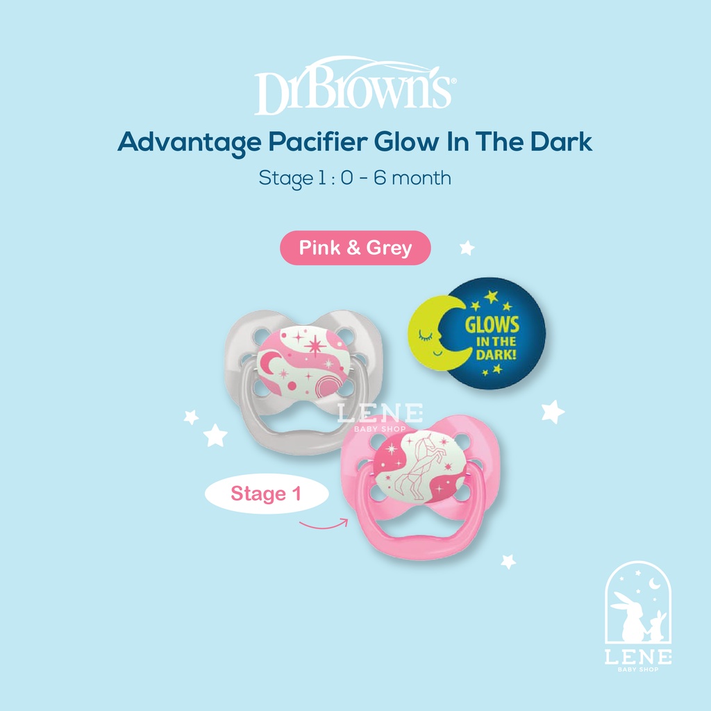 Dr. Brown's Advantage Pacifier Glow In The Dark / Empeng Bayi DrBrown