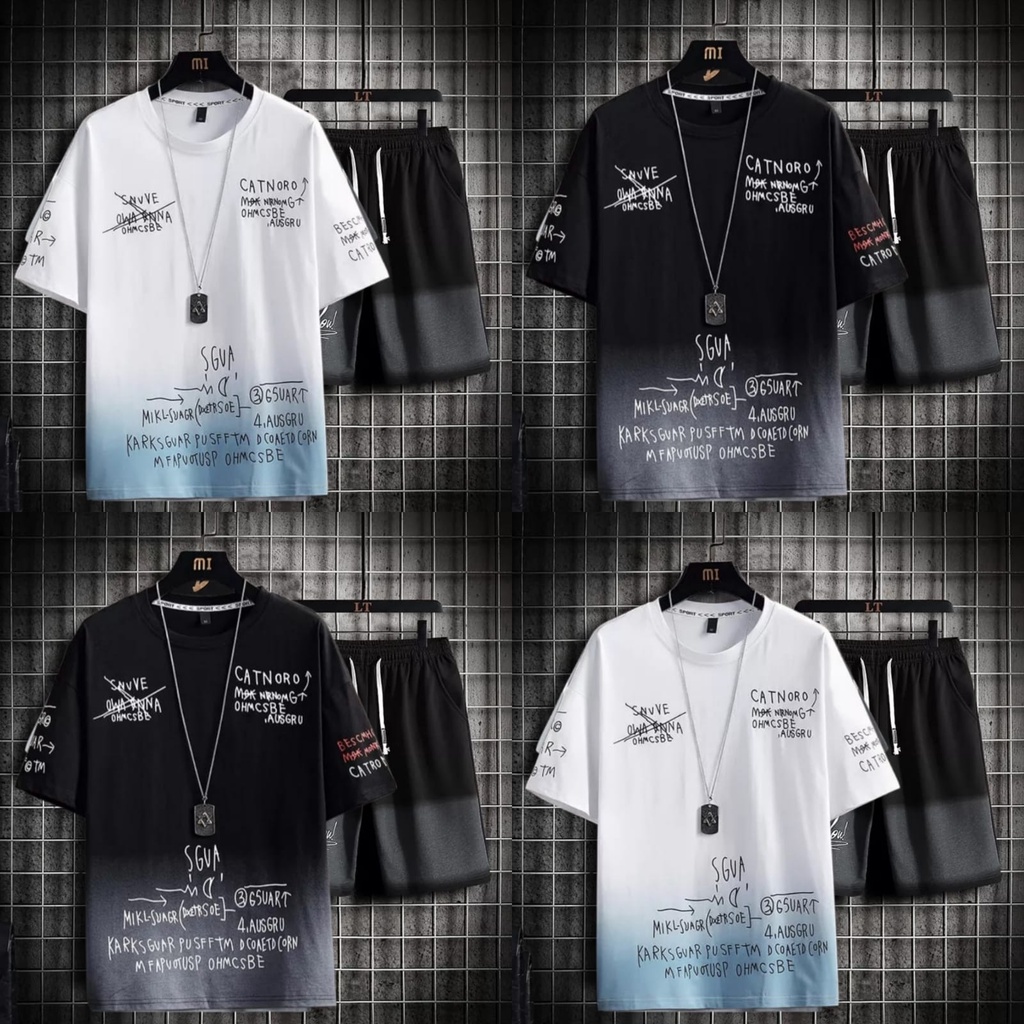 COD-pakaian setelan terlaris 2 ukuran M|L,XL pakaian distro set noro-animos