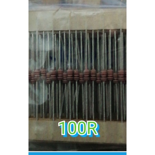 10, pcs, ANEKA NILAI RESISTOR, 1/4, WAT, BODY, 1/8, WAT