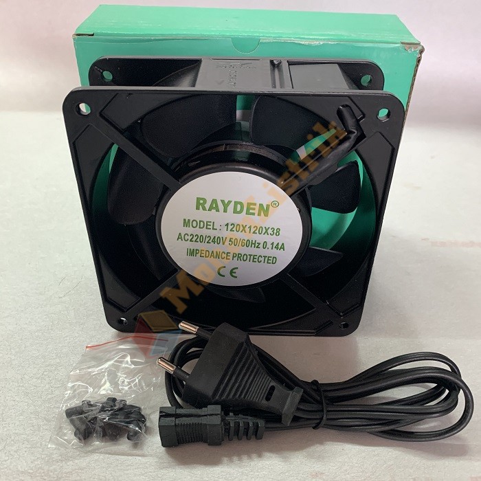 RAYDEN Kipas AC 12 x 12 x 3.8 cm Cooling Fan 220V