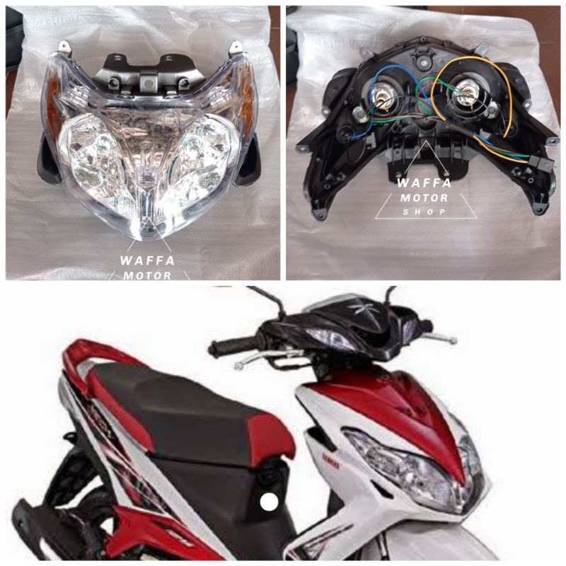 Reflektor lampu depan xeon lama old karbu