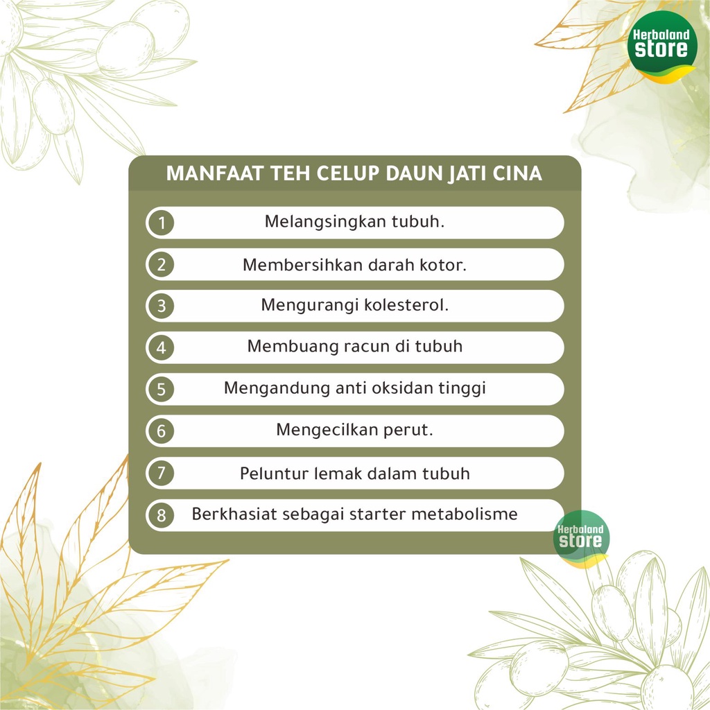 LANGSING ALAMI !!! Teh Celup Jati Cina gratis 1 gula aren 1 pcs