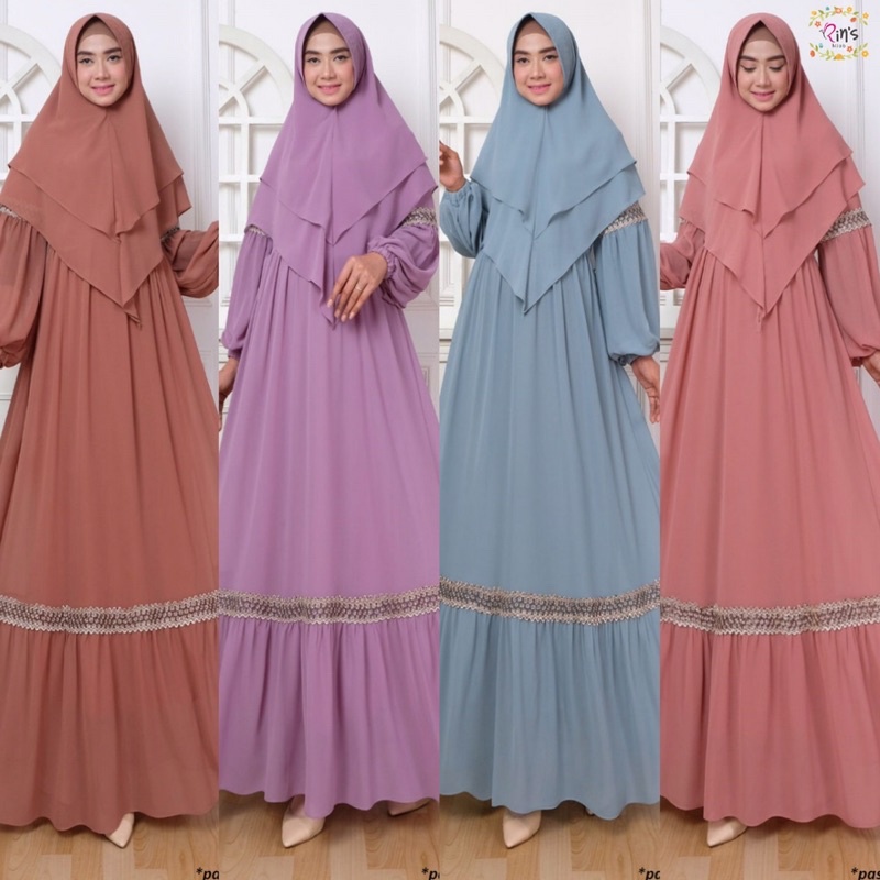 ANGGRAINI ~ RINS ~ SHEEMA SYARI ORIGINAL PRODUCT BY RINS ~ GAMIS POLOS ~ GAMIS BUSUI ~ GAMIS SYARI ~