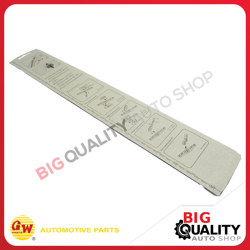 Karet kipas Kaca Wiper Blade Plat 1 Tingkat Universal 15 Inch