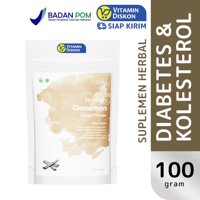 

HERBILOGY CINNAMON (KAYU MANIS) EXTRACT POWDER 100GR BPOM MERINGANKAN (BERKUALITAS)