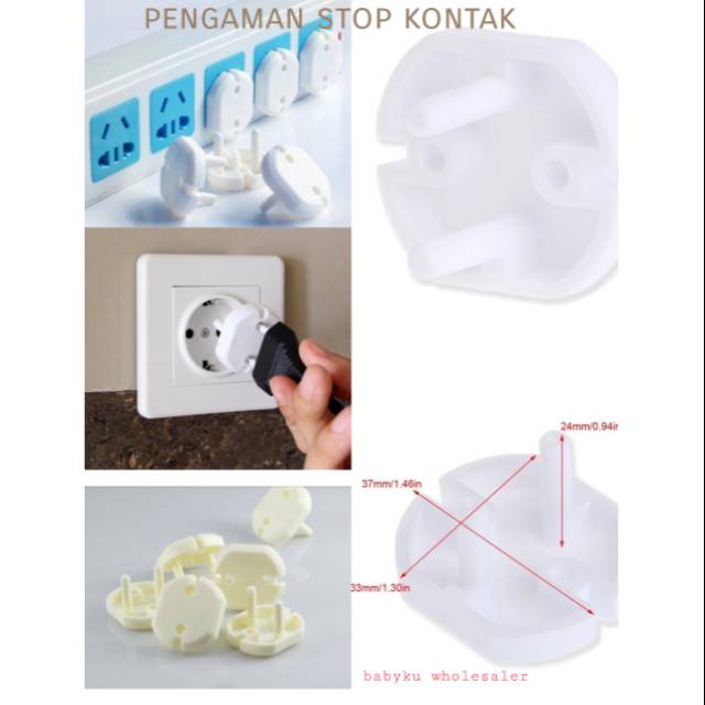 Pengaman stop kontak / penutup colokan listrik