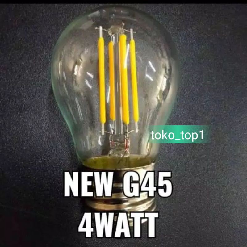 LAMPU FILAMEN LED EDISON CAFE 4W / 4 WATT FILAMEN LAMPU HIAS G45 E27