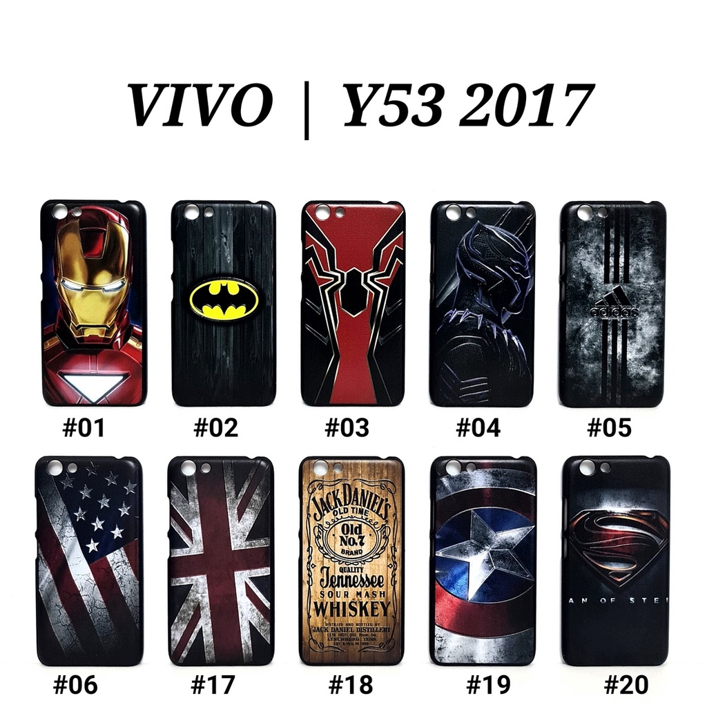 VIVO Y53 2017 Y65 Y66 Y69 Y71 Y81 Y83 Y19 2019 Y11 Y12 Y12I Y15 Y17 Y30 Y30I Y50 Y91C Y1S Y93 NOFINGER | MANCASE HARD CASE BLACK Marvel Super Hero Spiderman