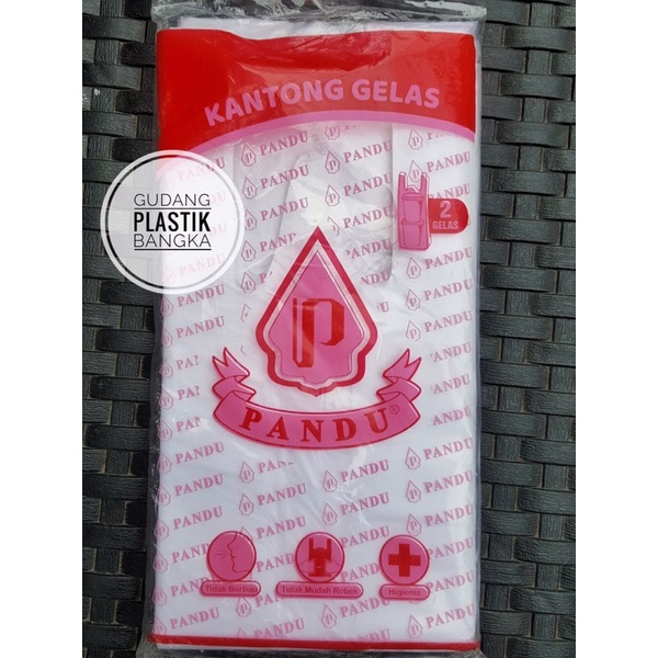 KANTONG PLASTIK HD 1 GELAS / 2 GELAS MERK PANDU