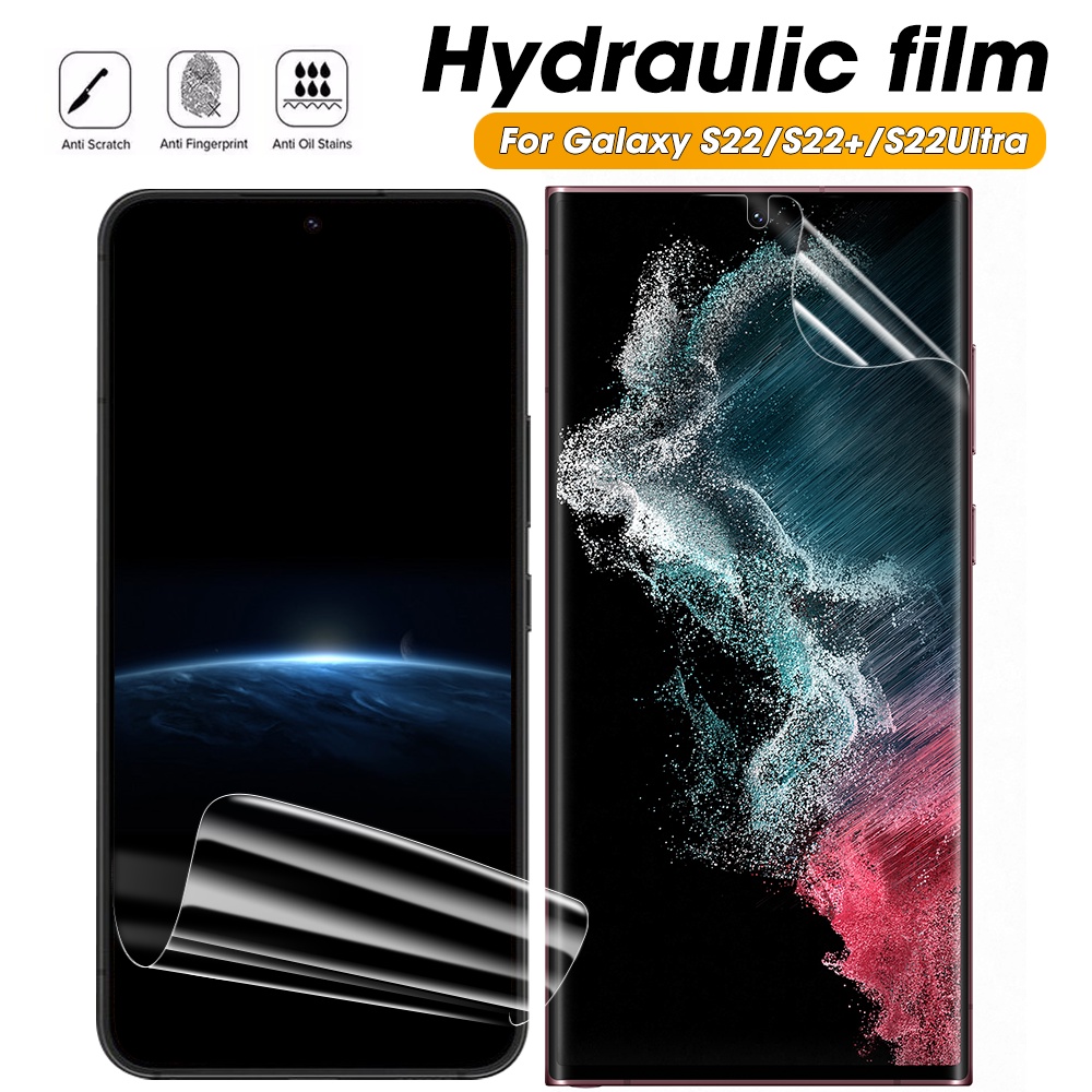 1pc Film Pelindung Layar Hydrogel HD Bening Anti Gores Untuk Samsung Galaxy S22