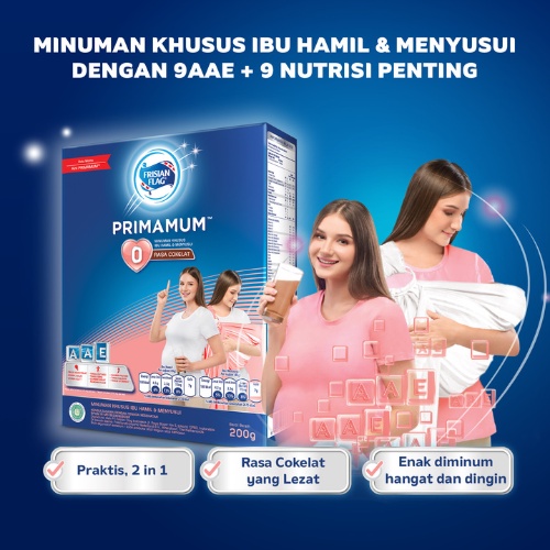 Frisian Flag Primamum Mama Chocolate 200 gr - Susu Ibu Hamil dan Menyusui - 2 pcs