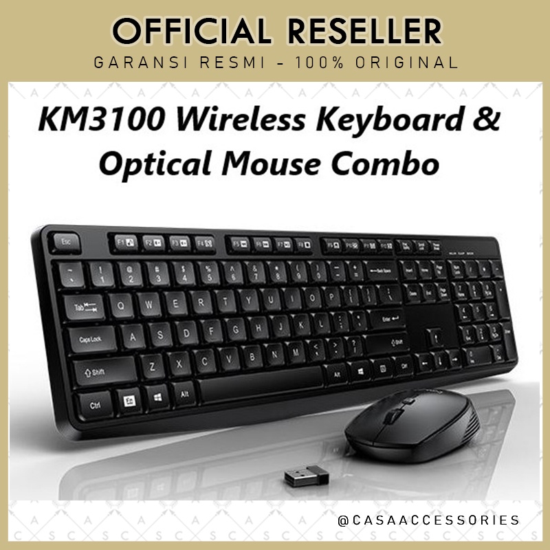 Robot KM3100 Wireless Keyboard &amp; Optical Mouse Combo Set (New KM4000)