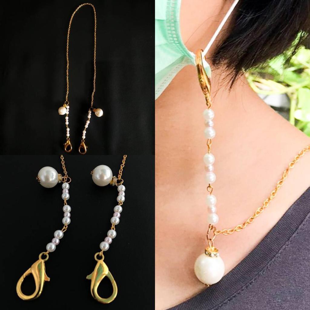 Kalung Masker + Strap Kacamata + Tali Masker + Kalung - Bahan rantai
