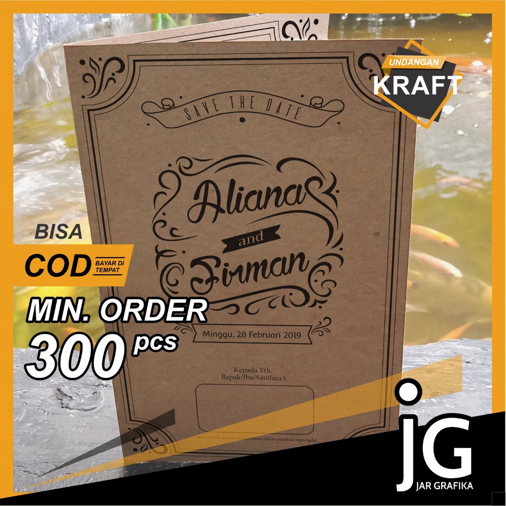 [Termurah] Undangan Pernikahan Rustic Unik
