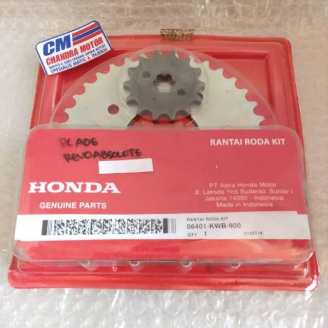 Gear rantai set revo 110 absolute blade 06401-KWB-900 original HONDA AHM