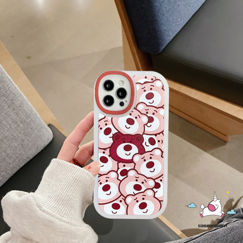 Case Oppo A17 A15 A17K A96 A95 A12 A16 A57 2022 A16K A55 A78 A7 A54 A58 A5s A94 Reno 8T 7Z 5 5F 4 A5 A9 A1K A76 A31 A3s A33 A53 A36 A15S A11 A74 Kartun Strawberry Soft Case Beruang