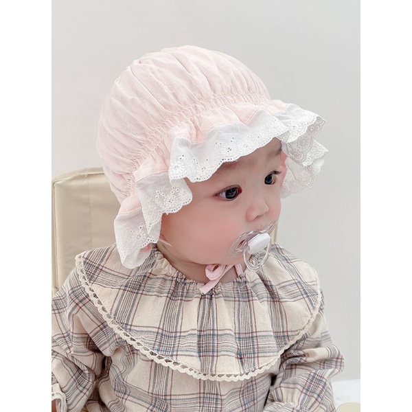 (Pimenova) Topi bonnet bayi import topi dutch lady bayi topi bonet rajut anak kupluk anak perempuan