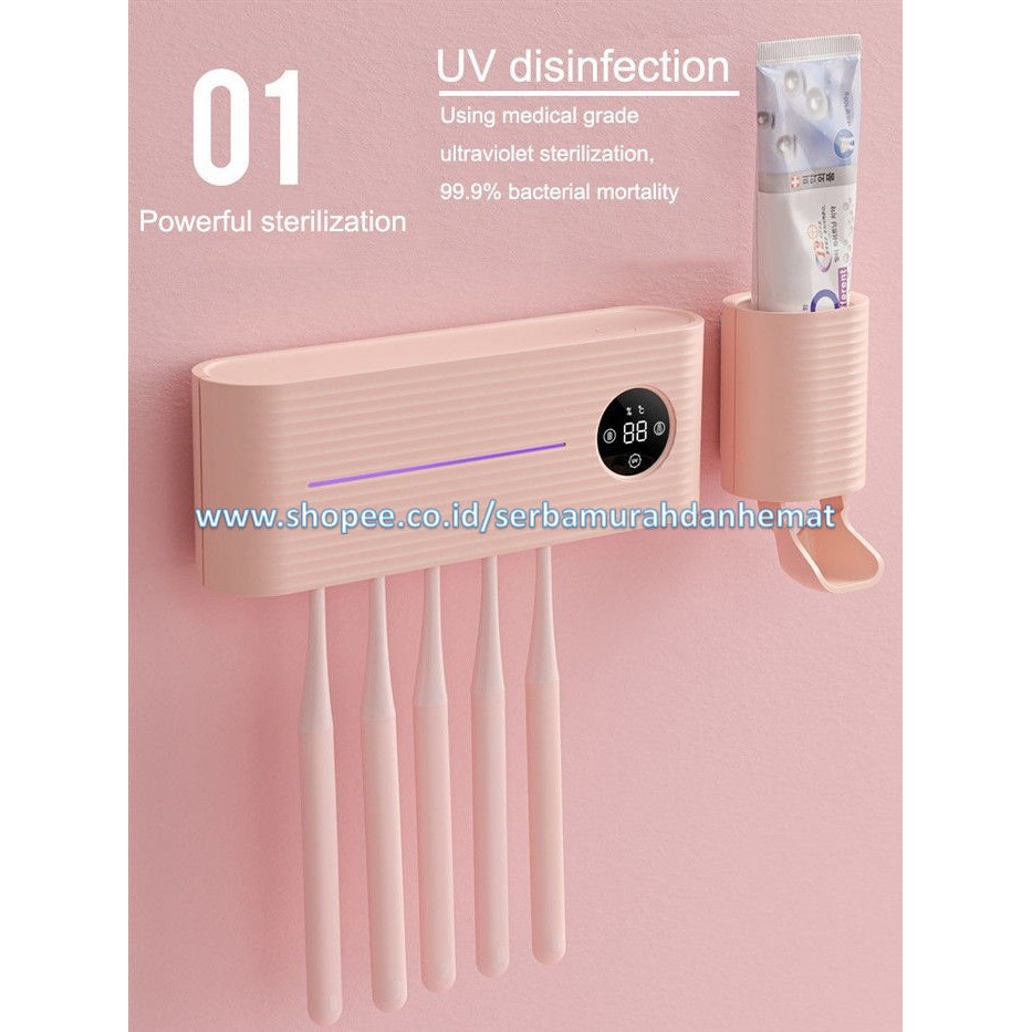 Dispenser Odol Sikat Gigi SOTHING Steril UV Light Toothbrush Sterilizer